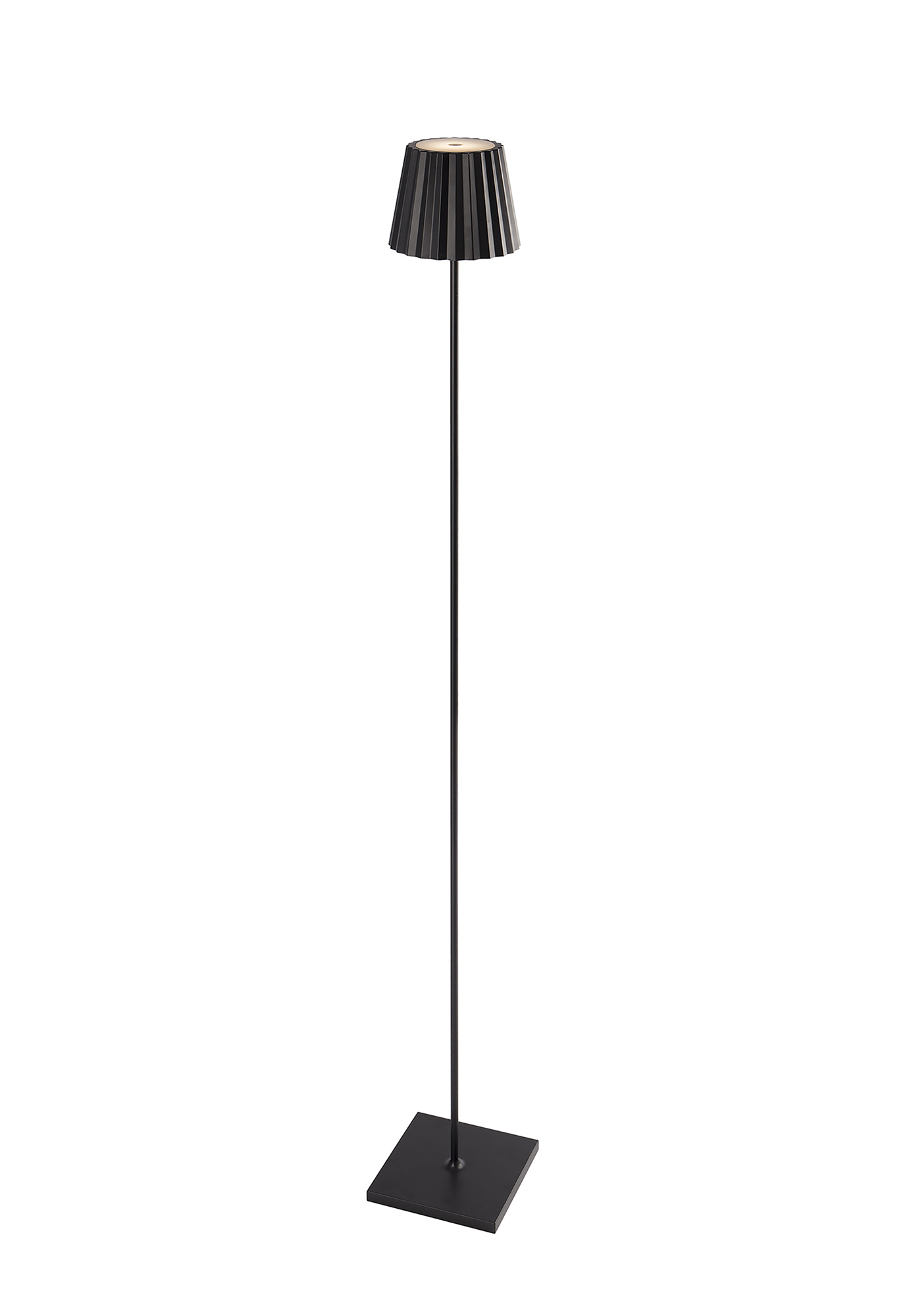M7101  K2 Rechargeable Battery Operated Floor Lamp, 2.2W LED, 3000K, 188lm, IP54, USB Charging Cable Included, Black, 3yrs Warranty